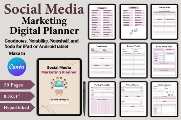 Download Digital Social Media Marketing Planner - Premium Resources