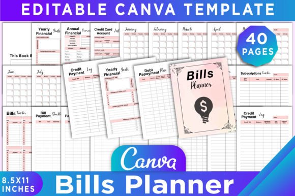 Download Bills Planner Canva Template - Premium Resources