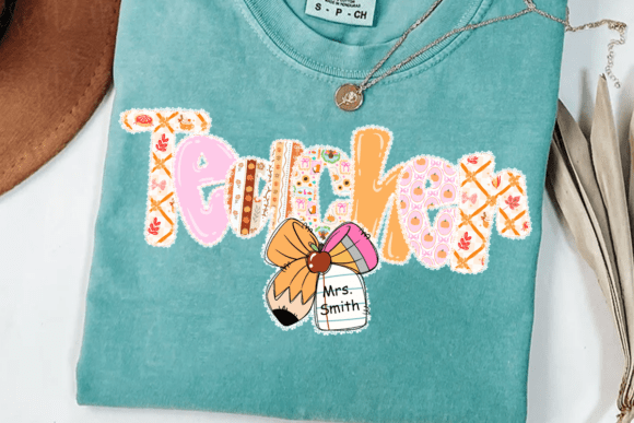 Download Preppy Lace Teacher Personalized Png - Premium Bundle