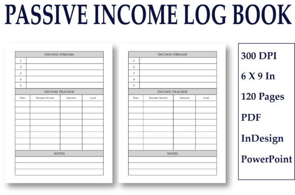 Download KDP Passive Income Log Book Interior - Income log Collection